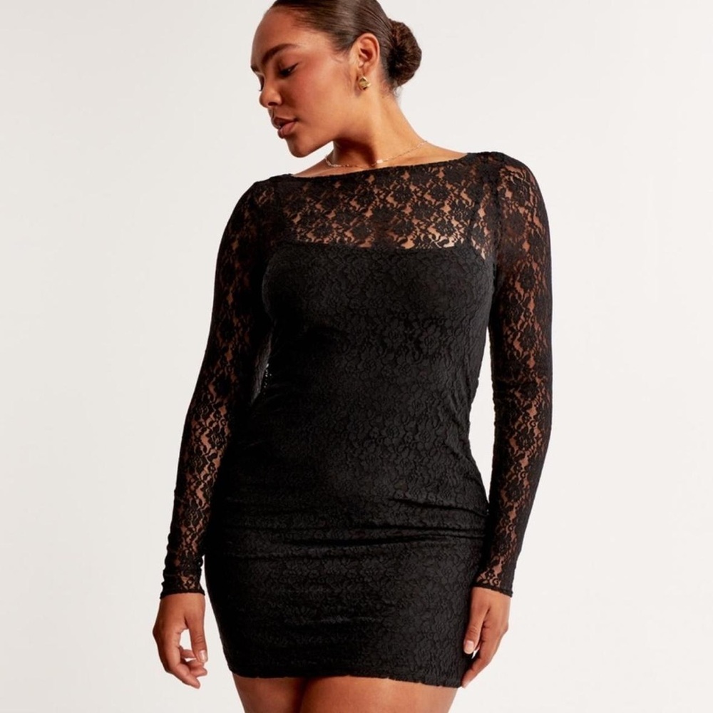 Abercrombie and fitch black lace dress